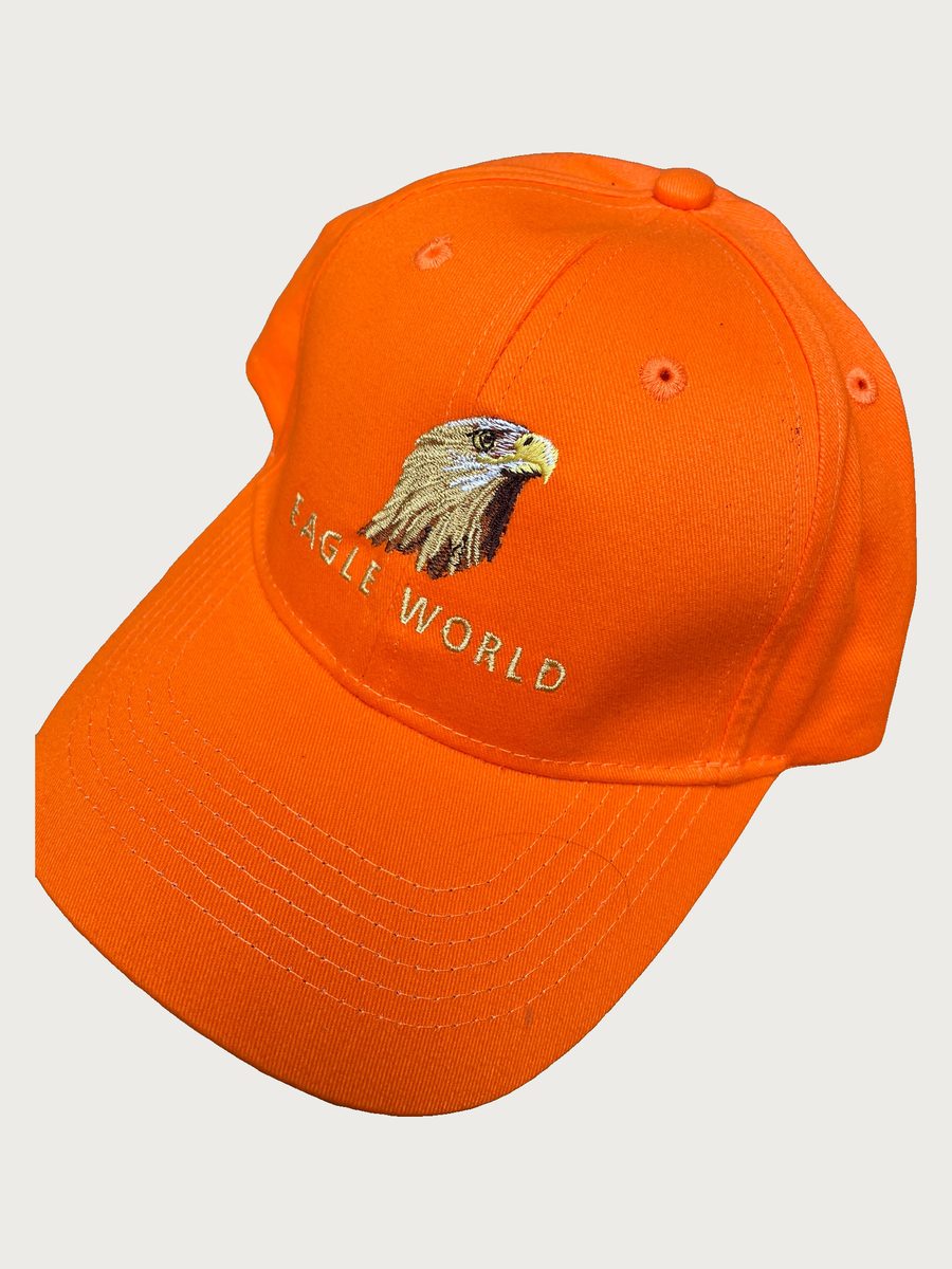 Orange Eagle World kasket med broderet ørnelogo