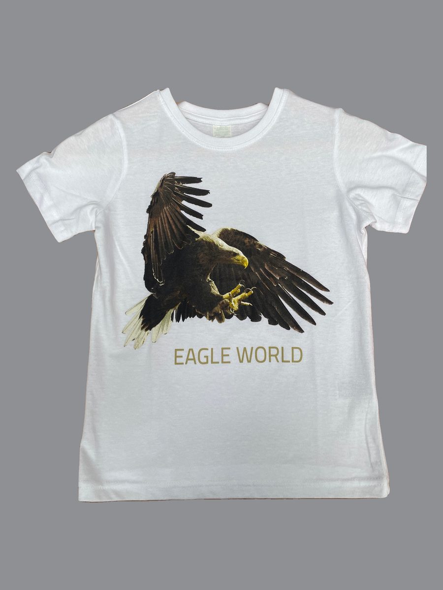 Hvid Eagle World T-shirt med ørne-print